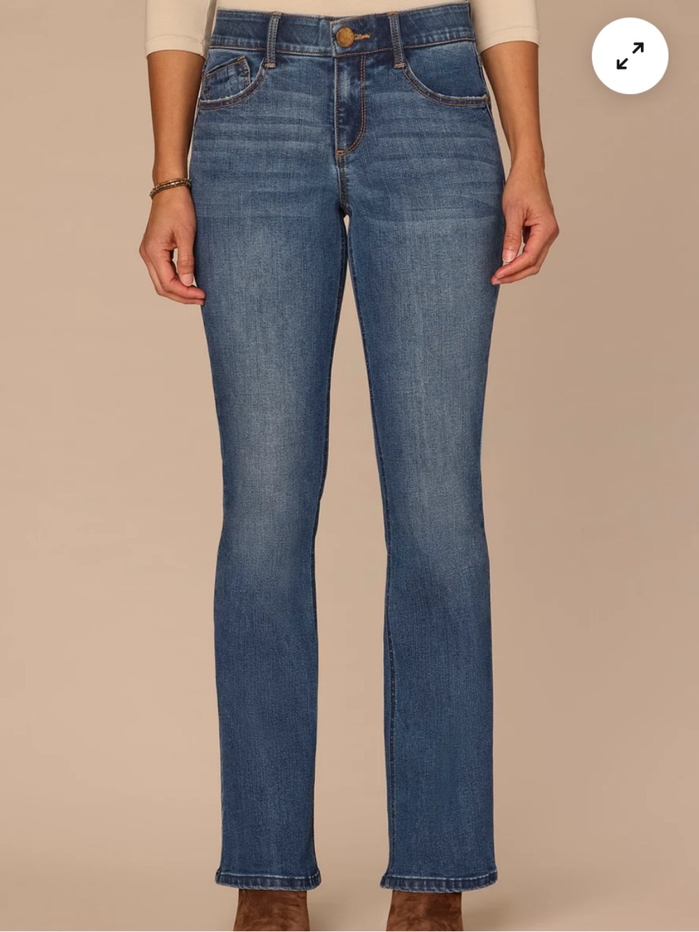 Democracy "Ab"solution® High Rise Itty Bitty Boot Jeans in Blue Artisanal